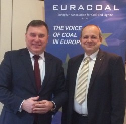 EURACOAL President, Dr. Zygmunt Łukaszczyk (left) with EURACOAL Vice President, Mr. Vladimír Budinský (right), 19 January 2015